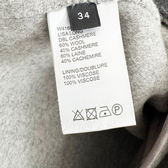 Joseph Grey Doubleface "Lisa Long" Coat, size 34. Fits like a size 2 - Picture 10 of 14